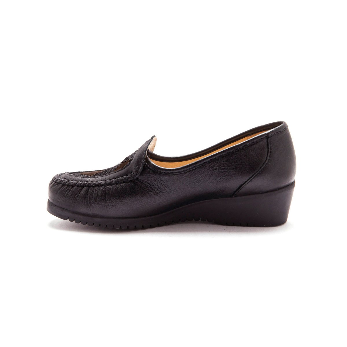 Mocassins en cuir ultra souples noir, PEDICONFORT