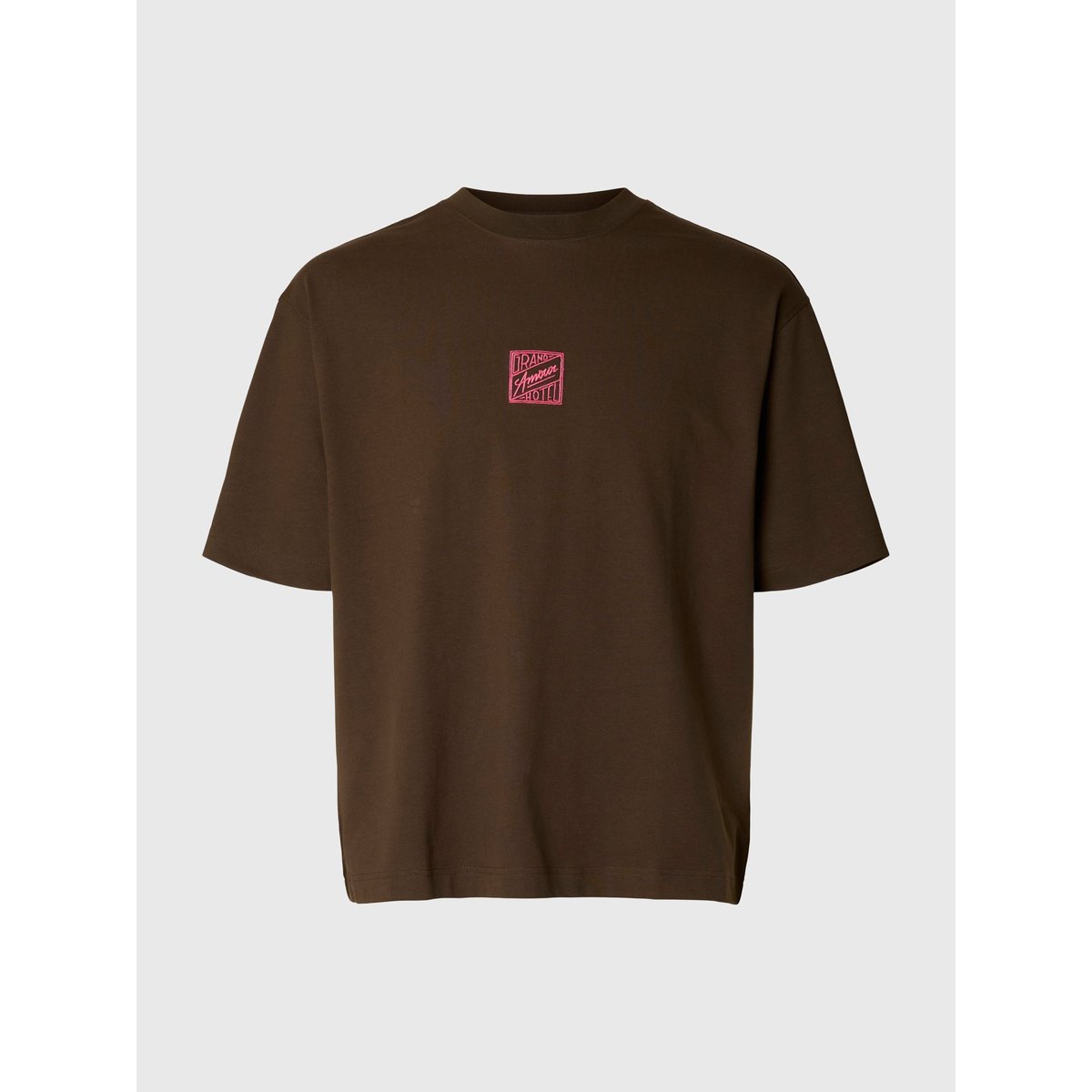 T-Shirt marron - delicioso, SELECTED