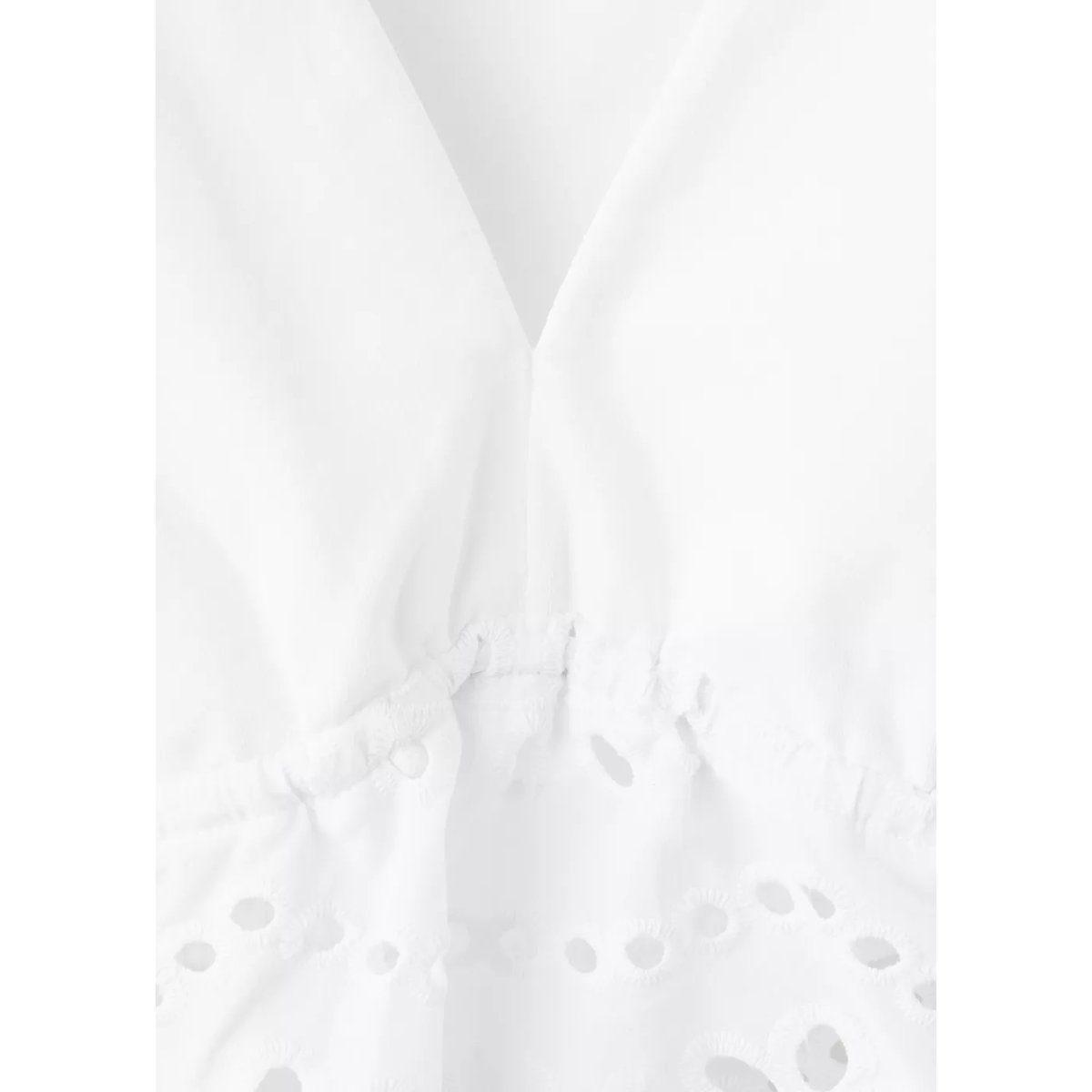 Top brodé ajouré blanc, MANGO