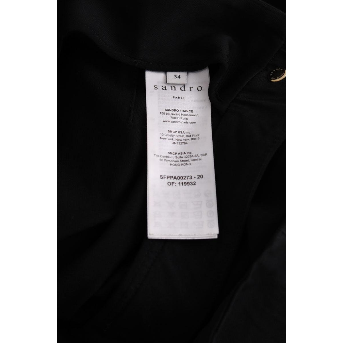 Pantalon droit - Très Bon État noir, SANDRO
