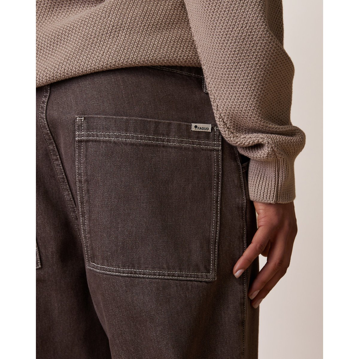 Jean denim chocolat, FAGUO