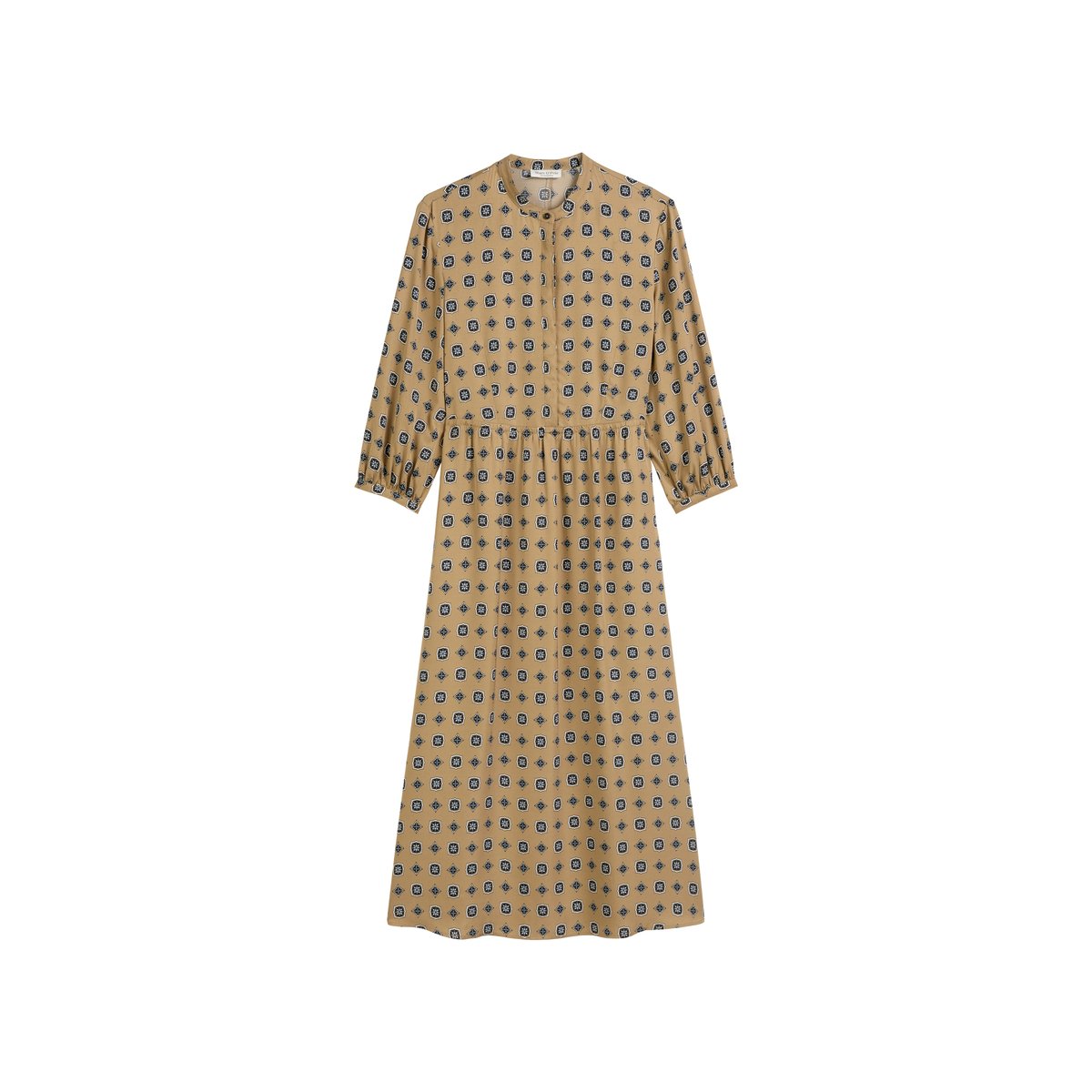Robe shaped en sergé de viscose fluide beige, MARC O'POLO