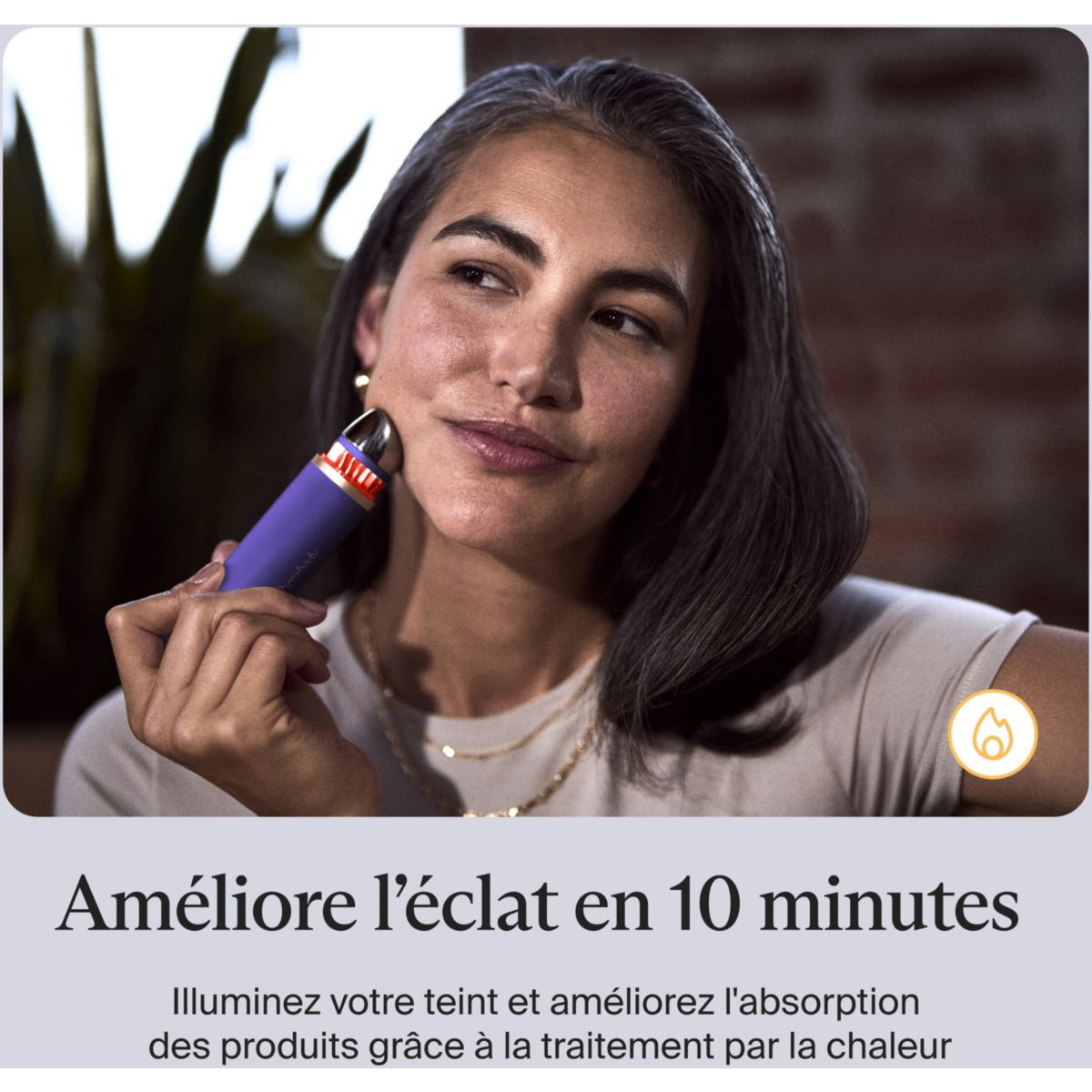 Appareil éclat visage TheraFace anti-cernes indigo couleur unique, THERAGUN