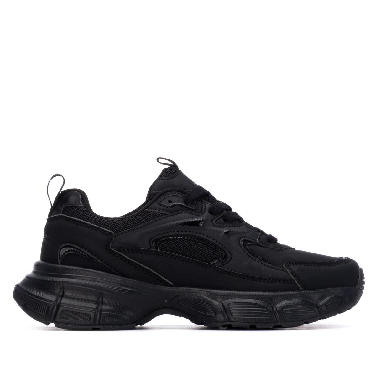 Baskets Plaine Lacets noir, REFRESH