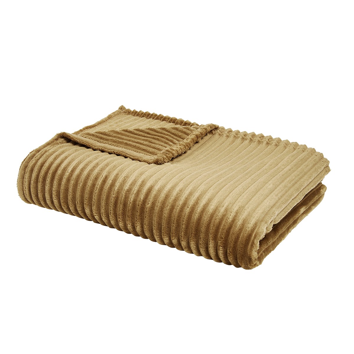Plaid cotelé uni ESSENTIAL bronze, TODAY