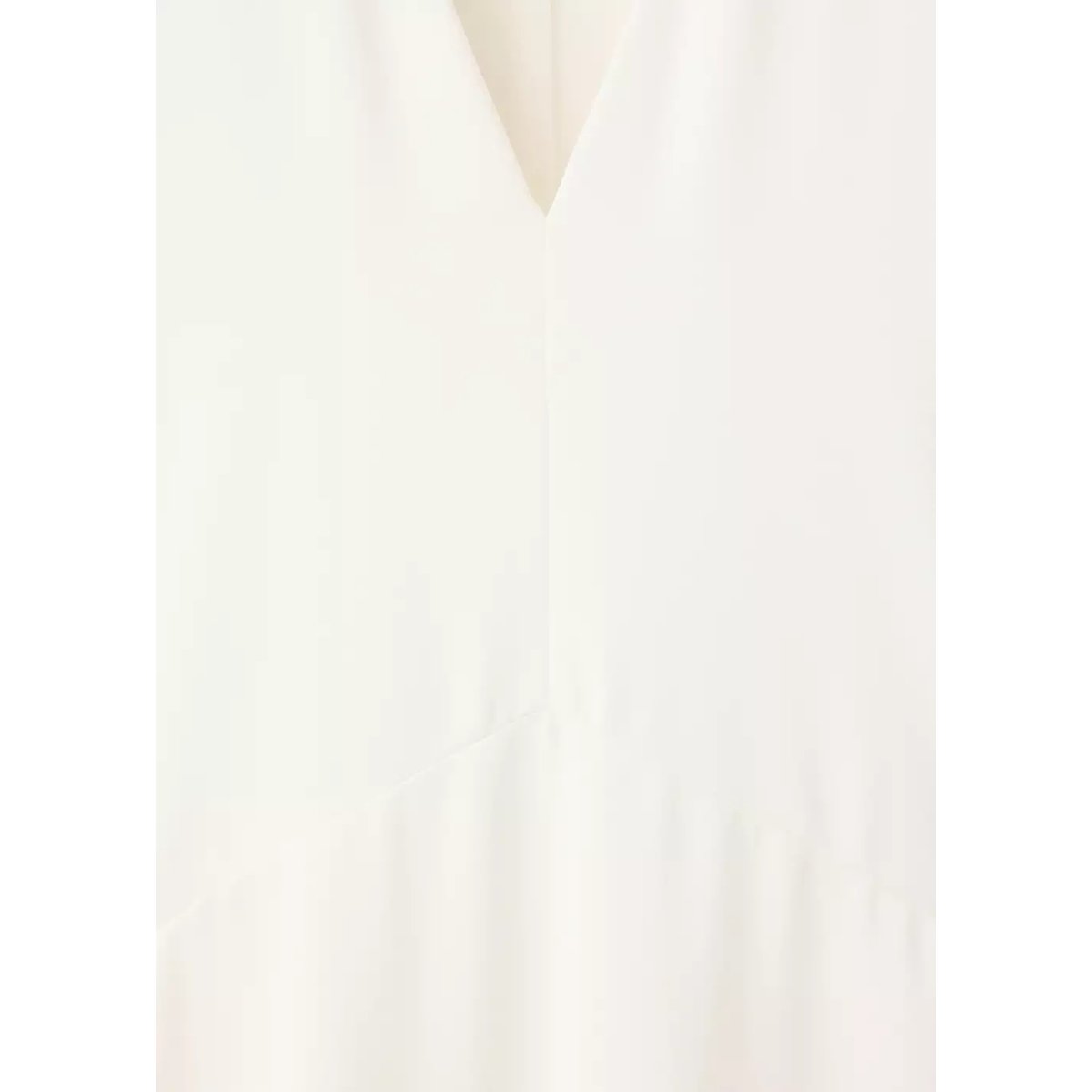 Robe à col en V à manches courtes blanc, MANGO