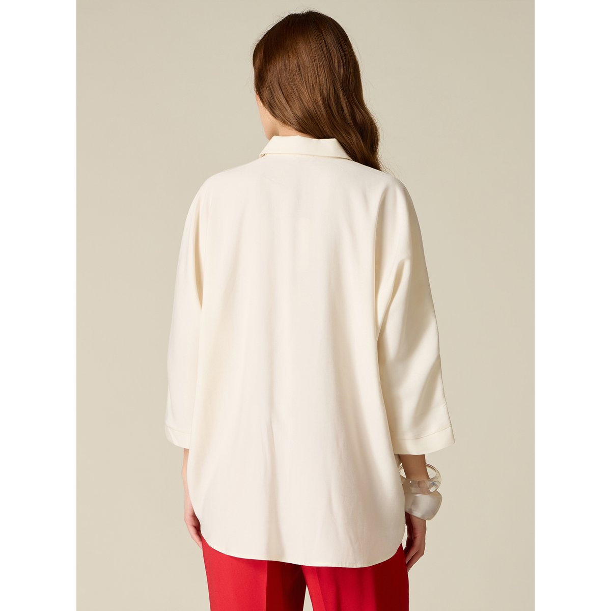 Chemise avec broche métallique blanc, OLTRE