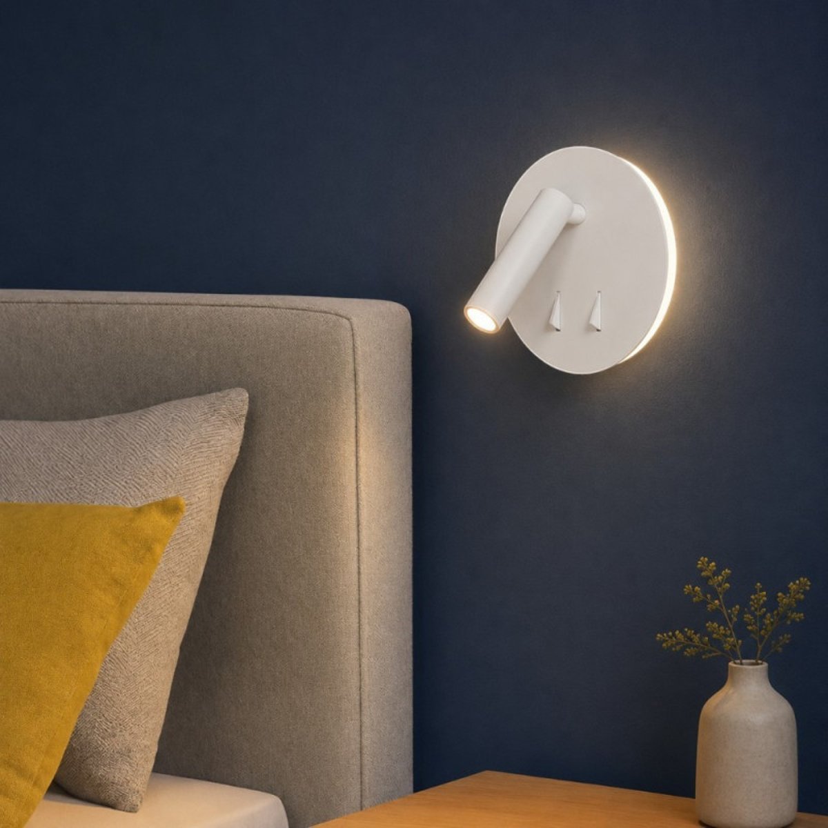 Applique led Tête De Lit blanc mat Cayman blanc, MILLUMINE