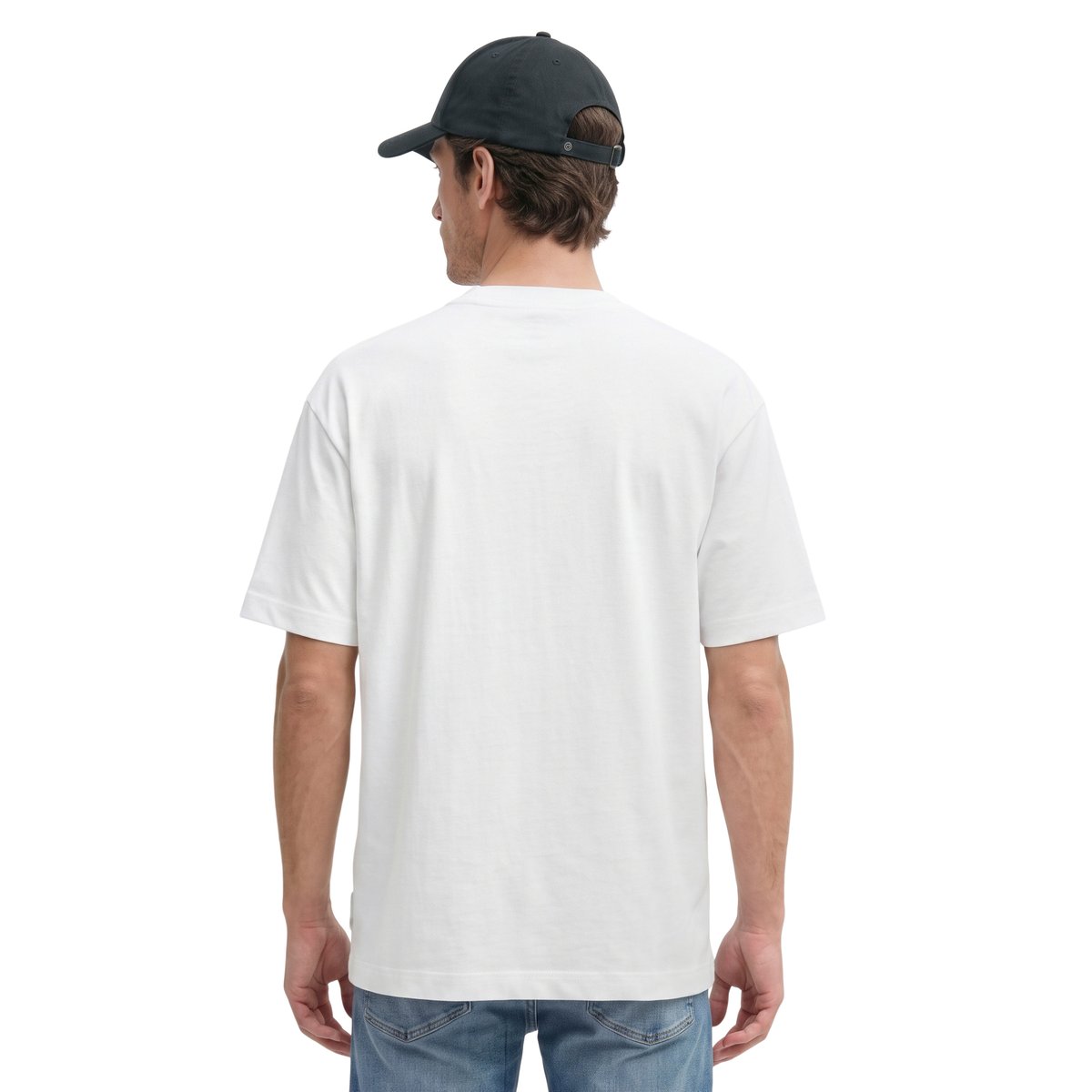 T-shirt relaxed en jersey de coton bio épais blanc, MARC O'POLO