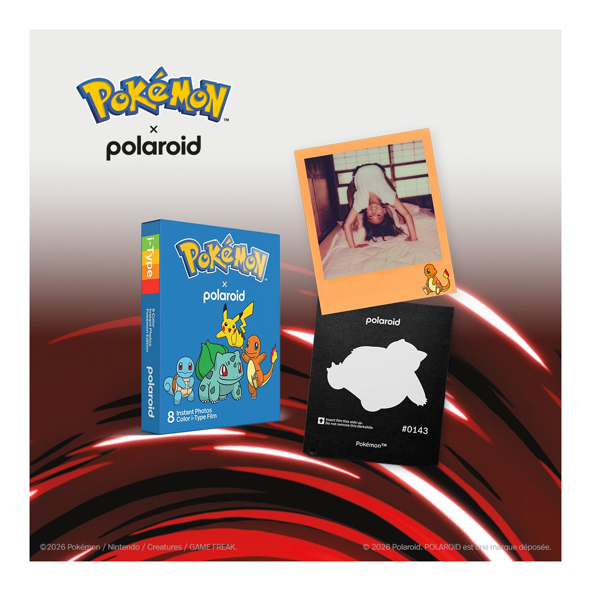 Papier photo instantané Color film for i-Type - Pokemon Edition couleur unique, POLAROID