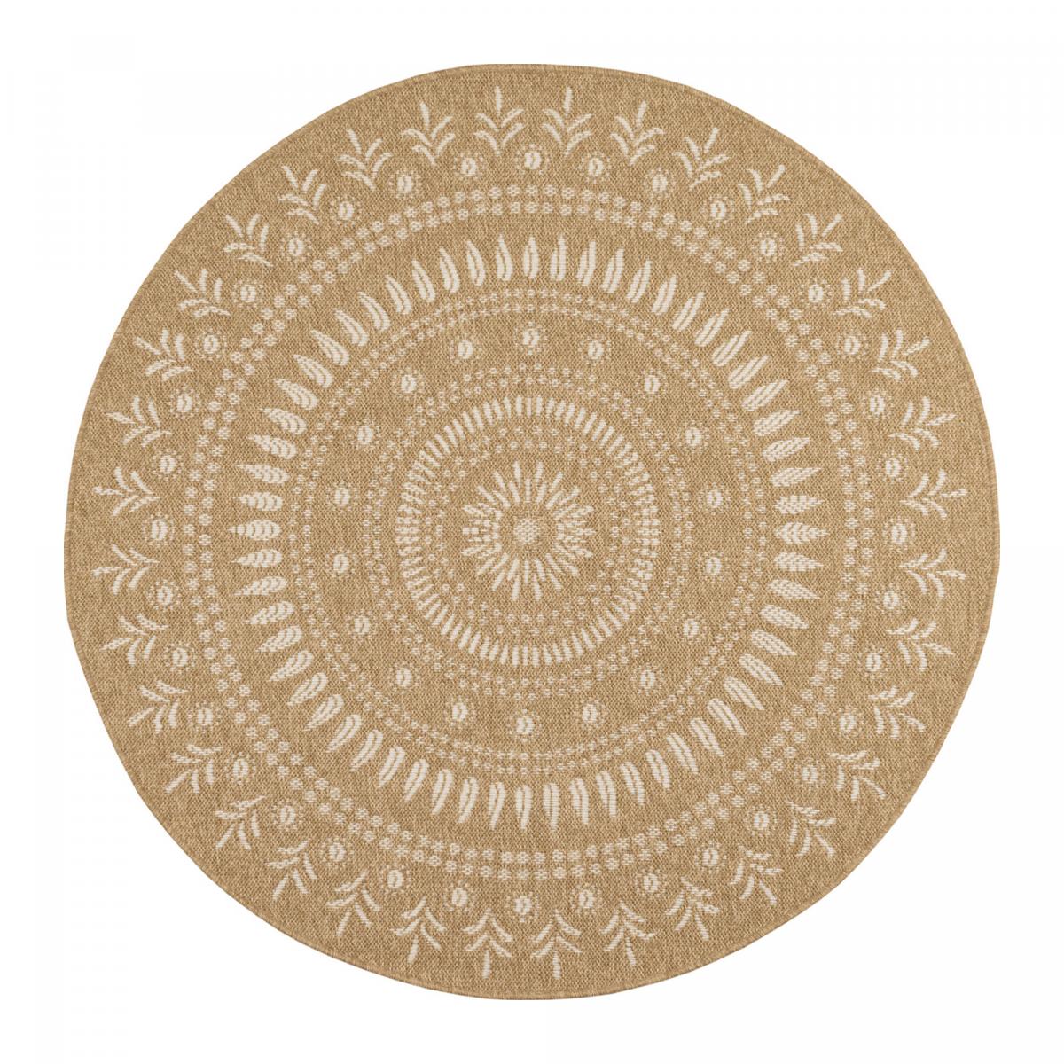 Tapis extérieur tissé kilim rectangle JUTE ART 6 beige, blanc, UN AMOUR DE TAPIS