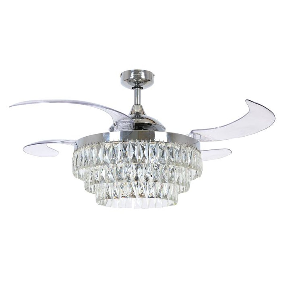 Ventilateur  plafond  VEIL gris -  transparent, BOUTICA-DESIGN