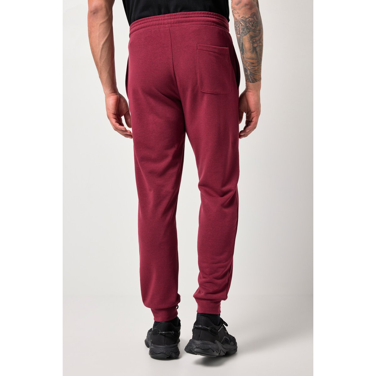 Pantalon en molleton léger rouge rubis, JP1880