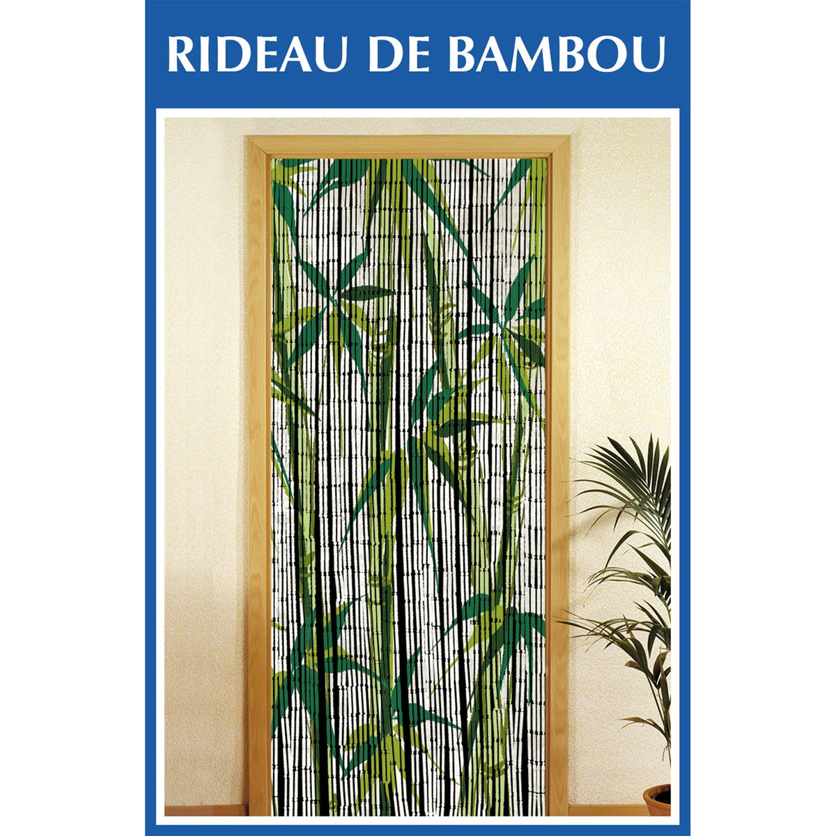 Rideau de porte en bambou BAMBOO blanc, WENKO