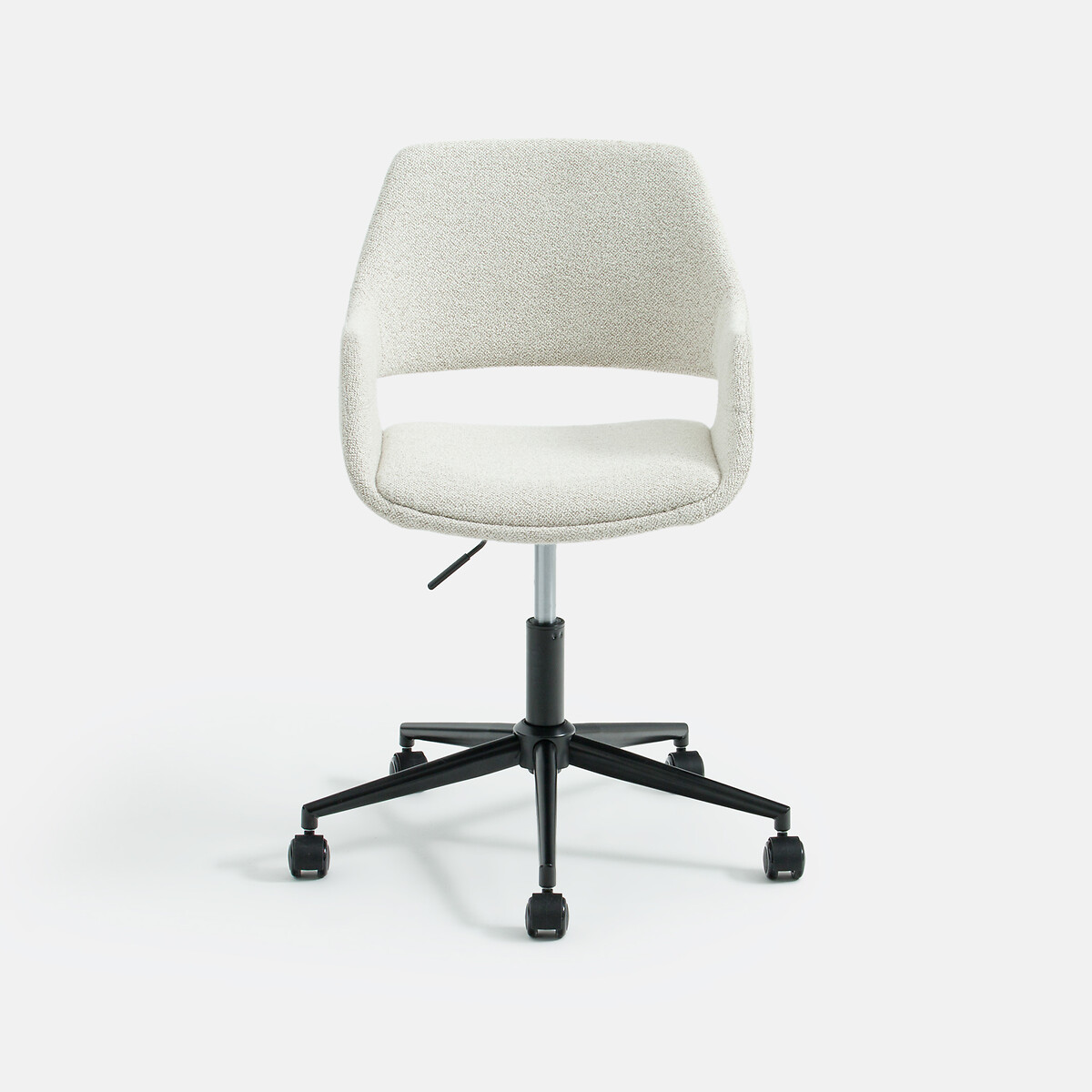 Fauteuil de bureau rotatif tissu bouclette, Harlan ecru, LA REDOUTE INTERIEURS