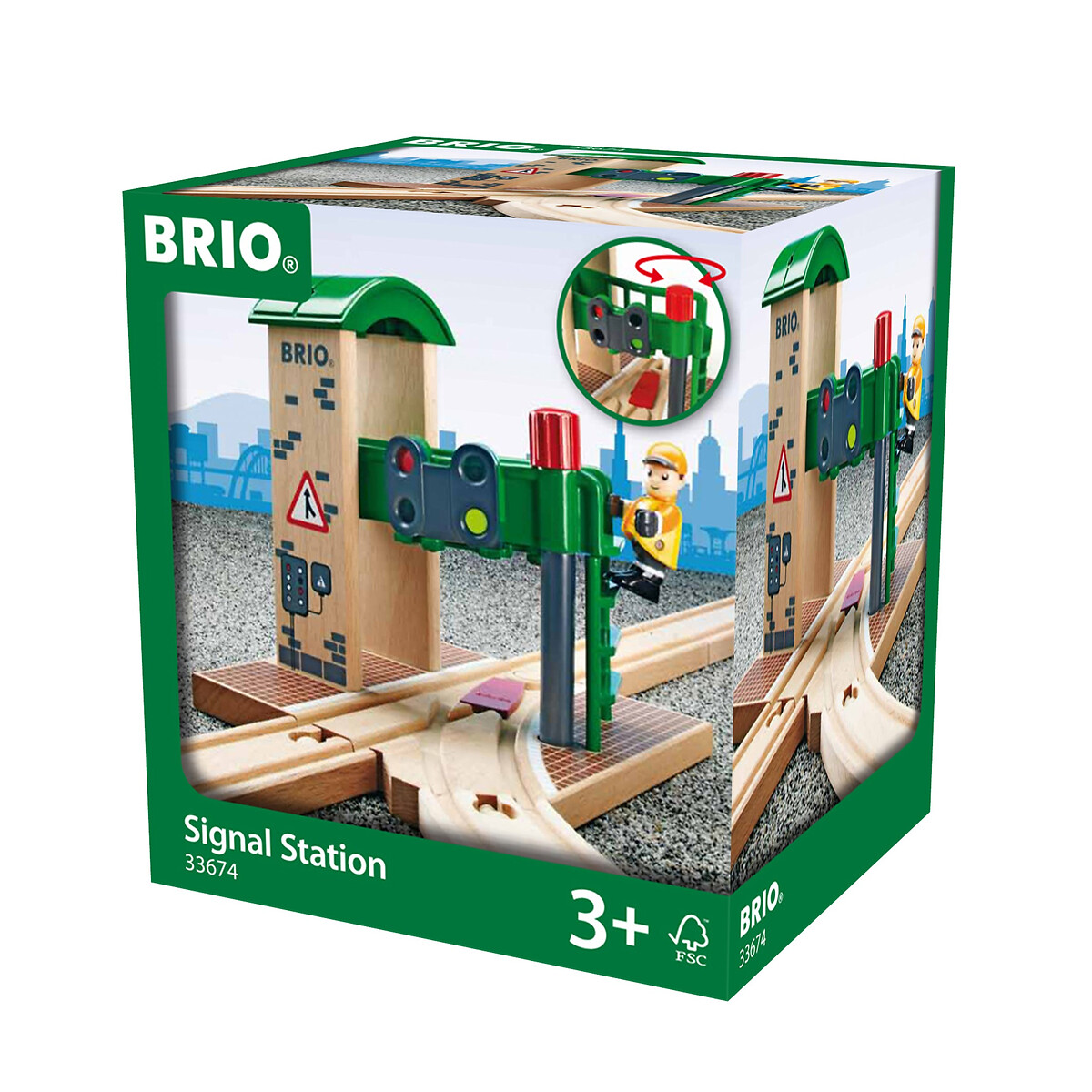 Station de contrôle et d'aiguillage multicolore, BRIO