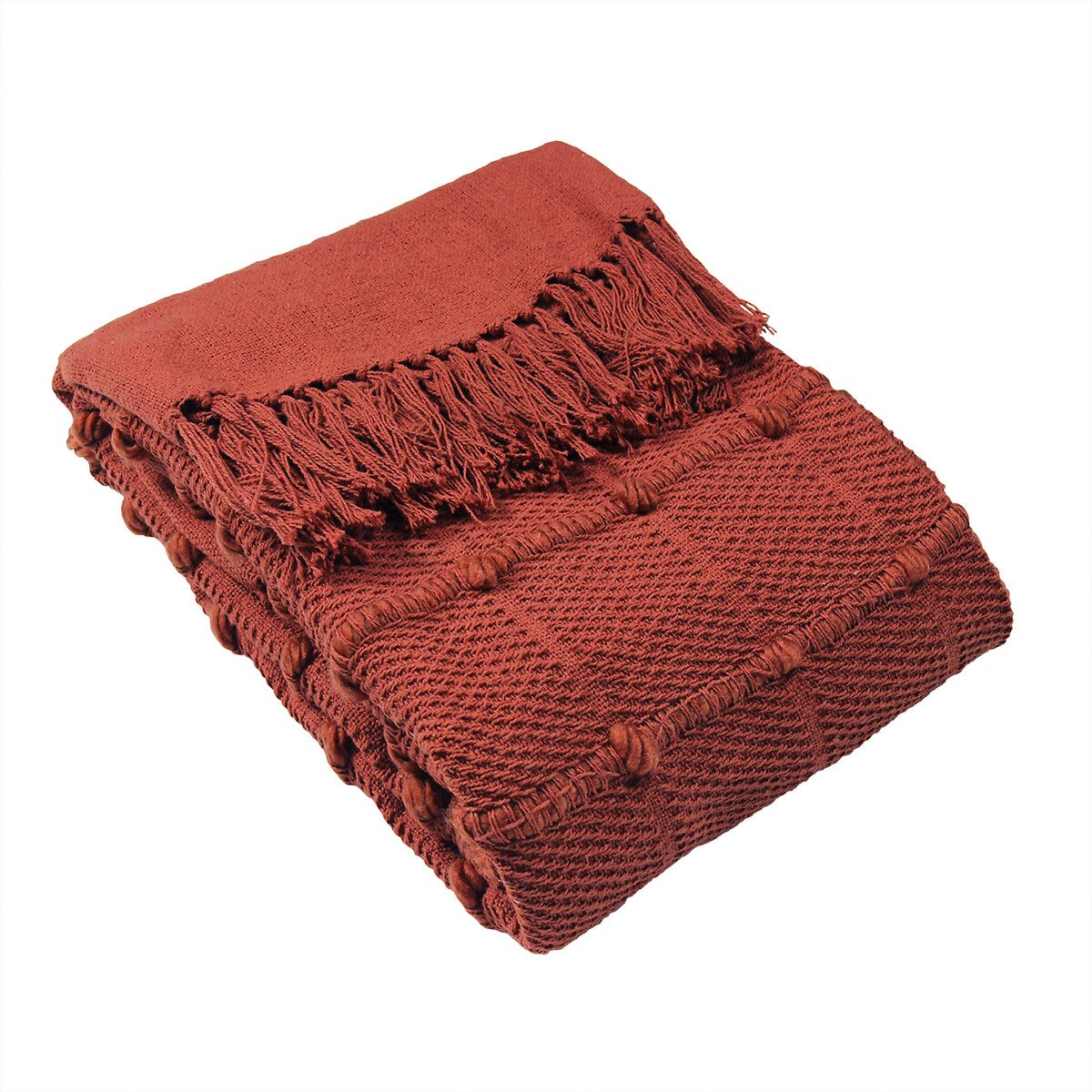 Motti Tufted Stripe Throw natural/red clay, FURN.