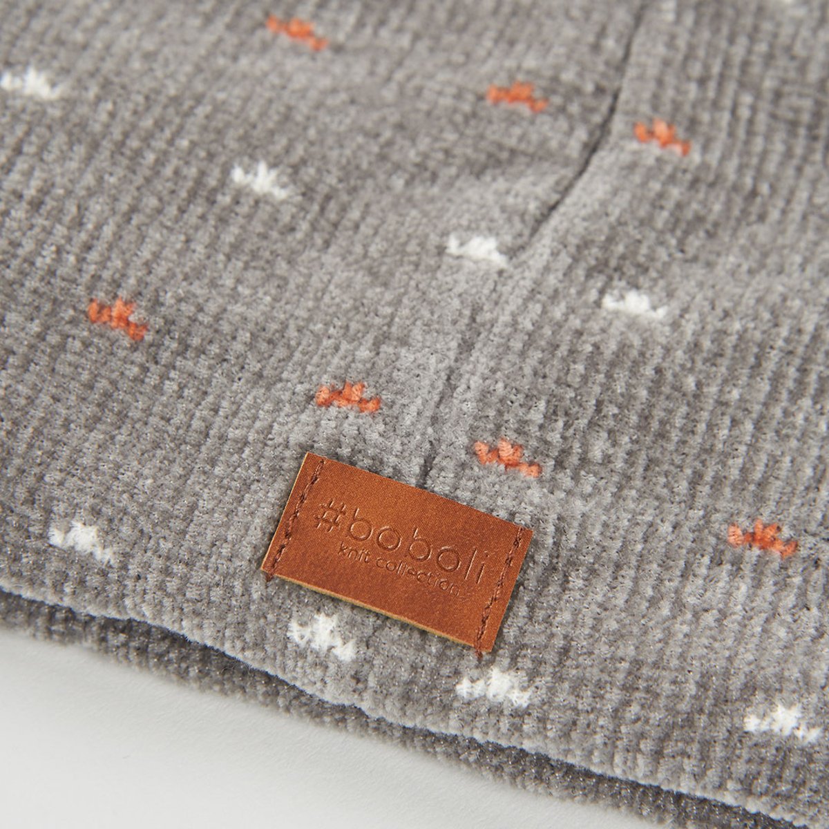 Tour de cou bébé imprimé de points gris, BOBOLI