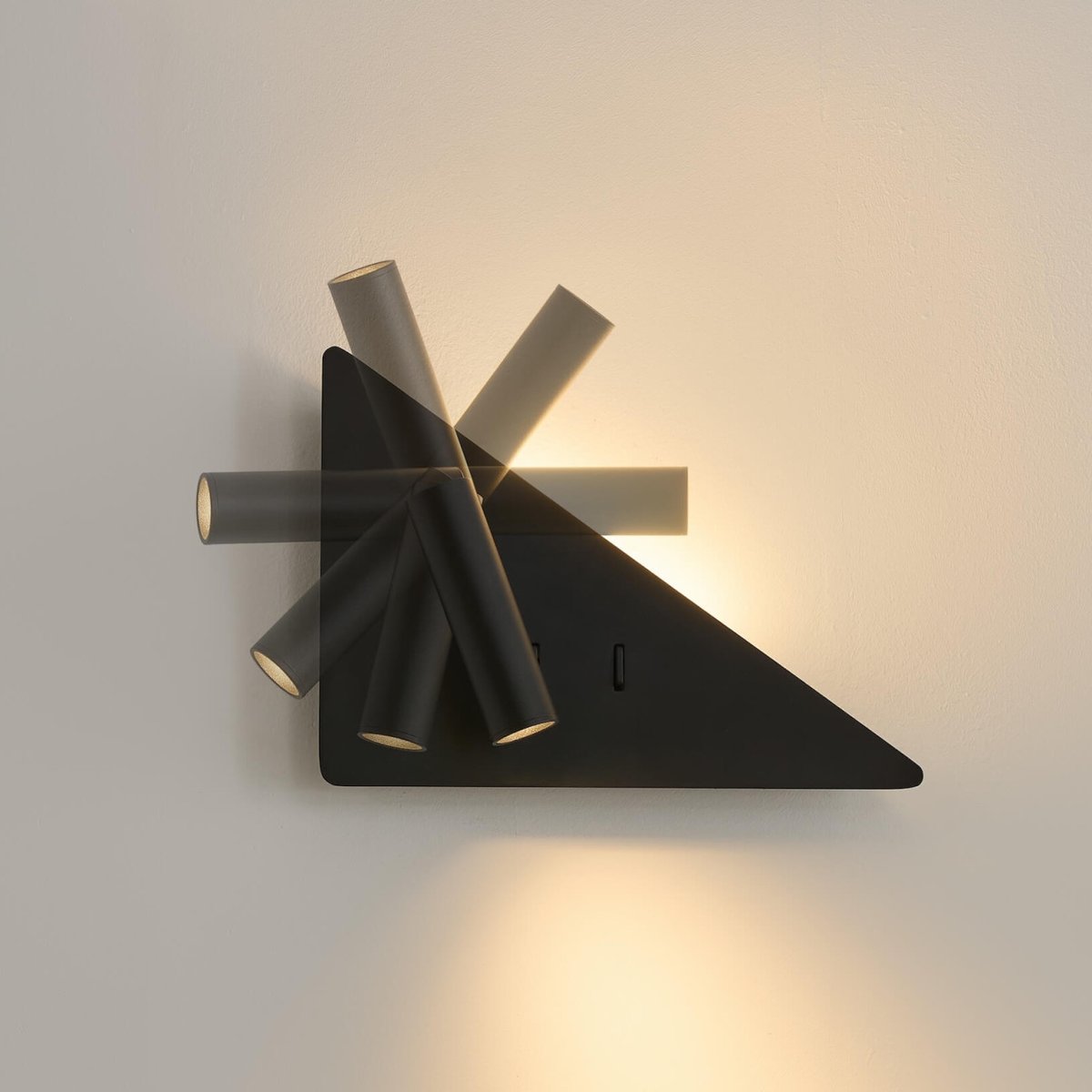 Pack 2 appliques murales design - ELARIS noir, KOSILUM