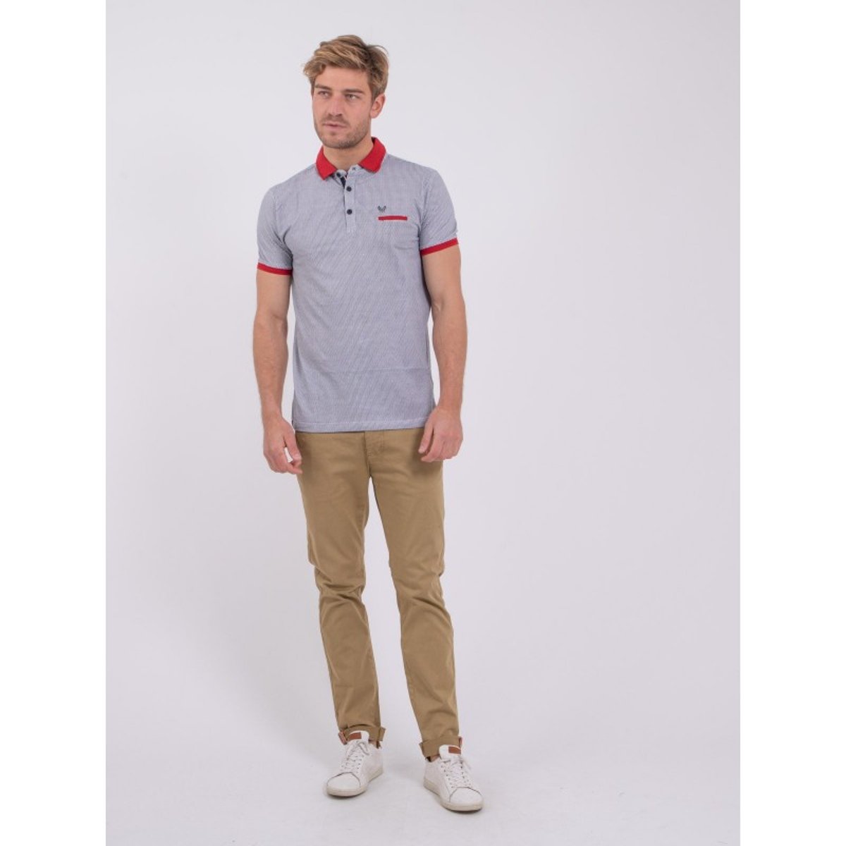 Polo Manches Courtes Pur Coton Pivolkan rouge, RITCHIE