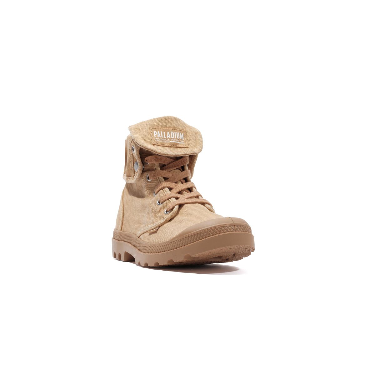 Baskets montantes à revers Baggy camel, PALLADIUM