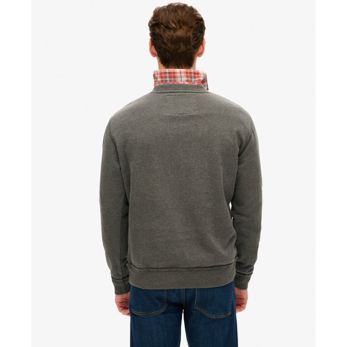 Sweatshirt Col Rond Vintage Athletic anthracite chiné, SUPERDRY