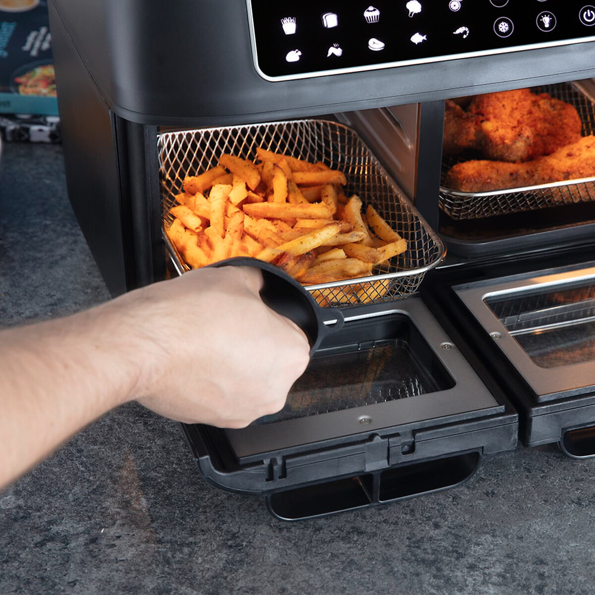 Vortx Vizion 11L Dual Air Fryer - T17102 black, TOWER