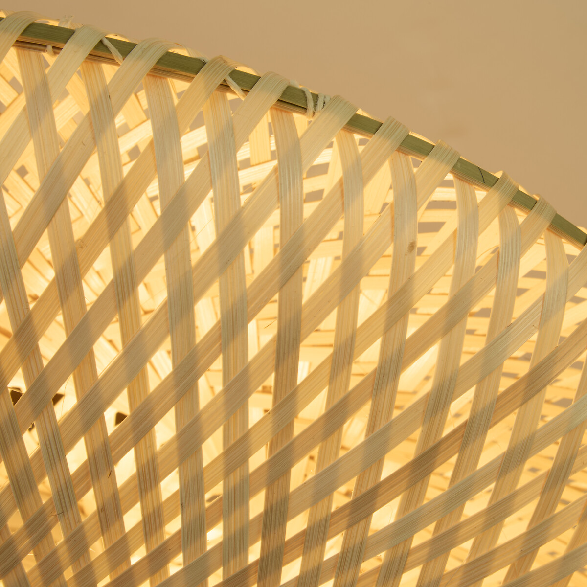 Blanca Rattan Flush Ceiling Light natural, SO'HOME
