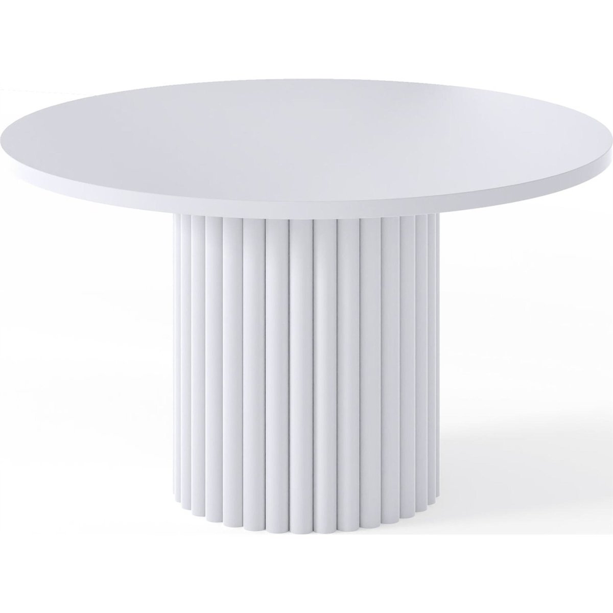 Table basse ronde métal piètement cannelé cachemire, RECOLLECTION