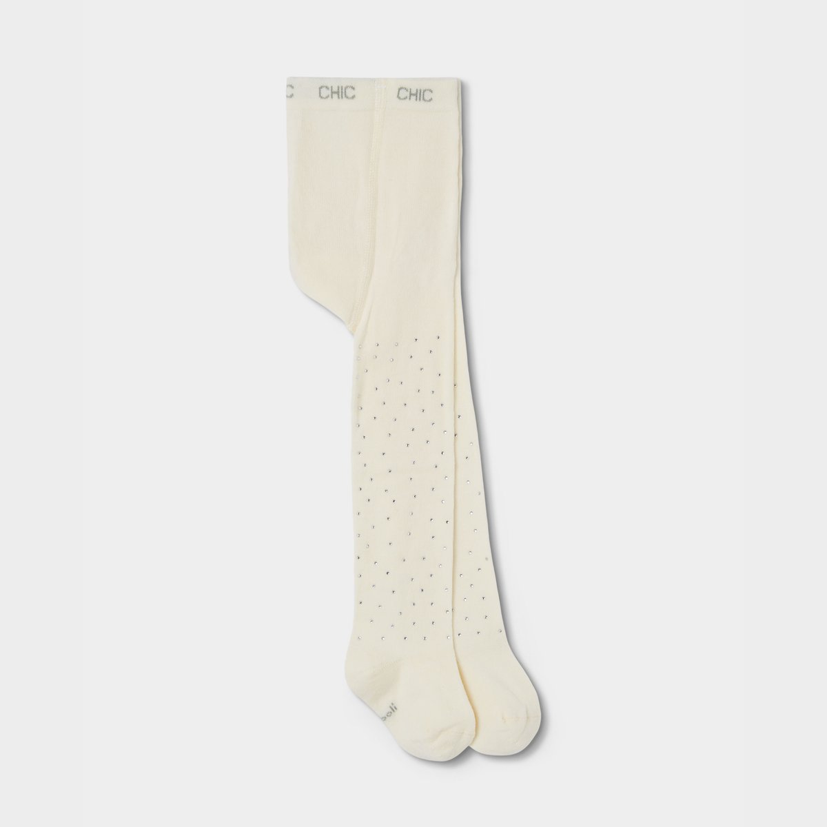 Collant fille avec strass blanc, BOBOLI