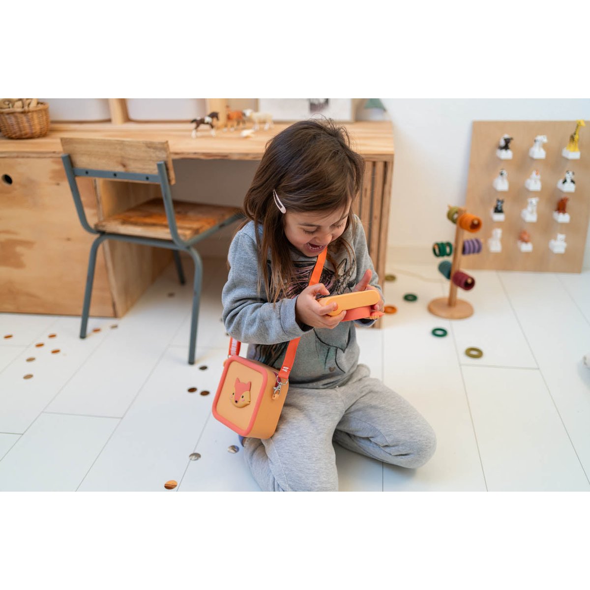 Appareil photo urbain RENARD orange clair, THE ZOOFAMILY
