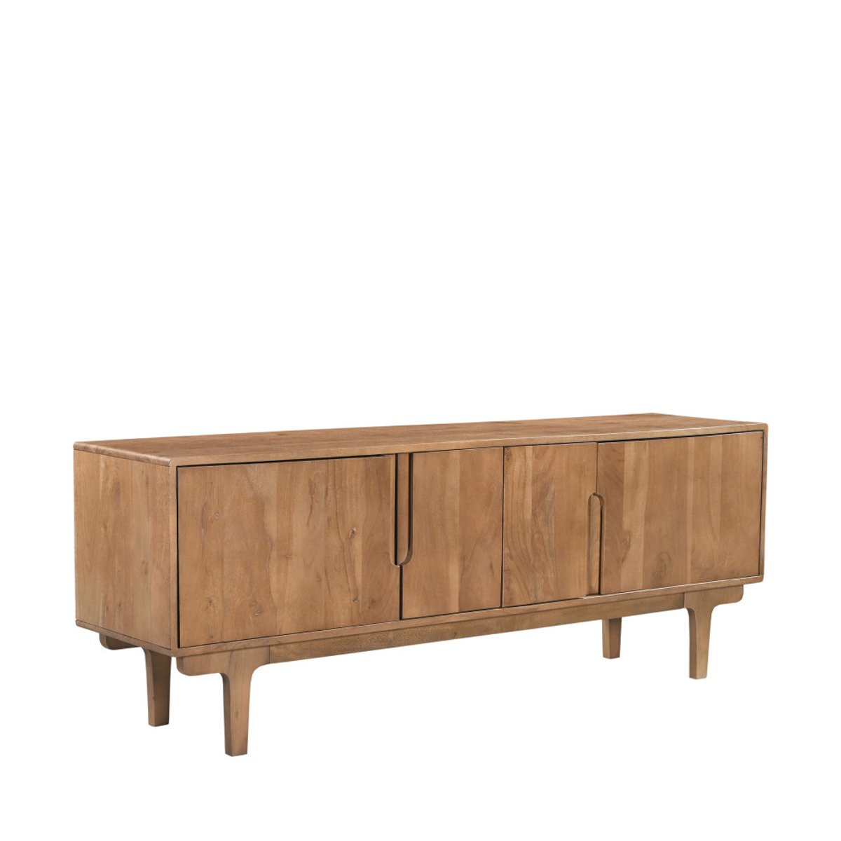 Meuble tv 4 portes en bois massif L150cm- BOGOR bois, DRAWER