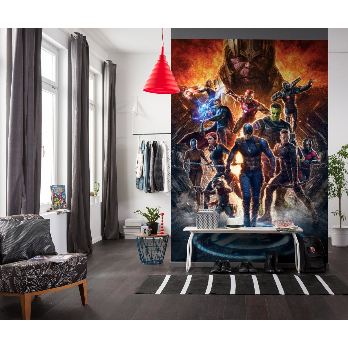 Papier peint Komar - Avengers vs Thanos - 200 x 280 cm multicolore, HEXOA