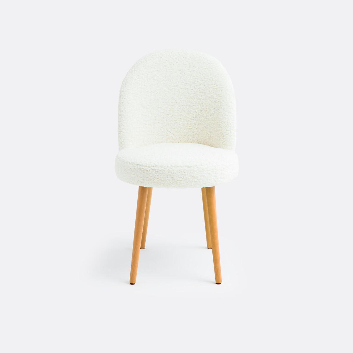 Lot de 2 chaises tissu bouclette, Inès ecru, LA REDOUTE INTERIEURS