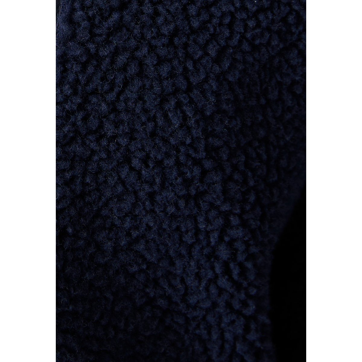 Veste zippée en maille moutonnée bleu marine, DAMART