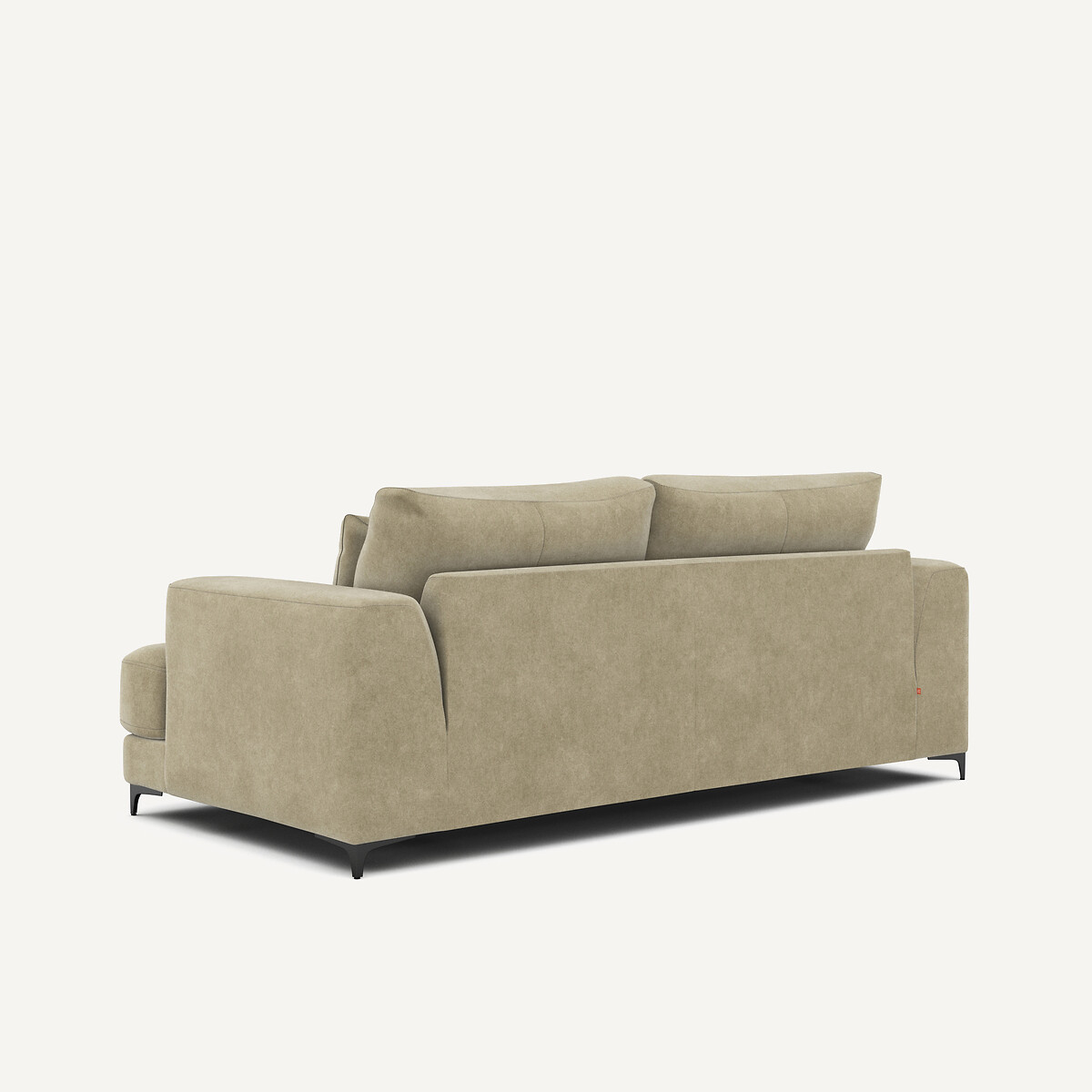 Canapé 3P convertible velours stonewashed, Marsile gris shiitaké, AM.PM