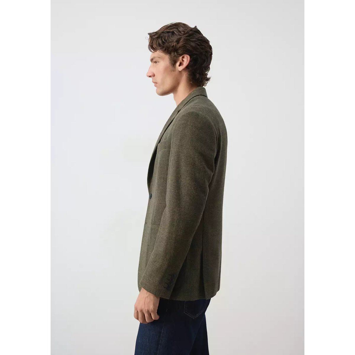 Veste laine mélangée regular-fit kaki, MANGO MAN