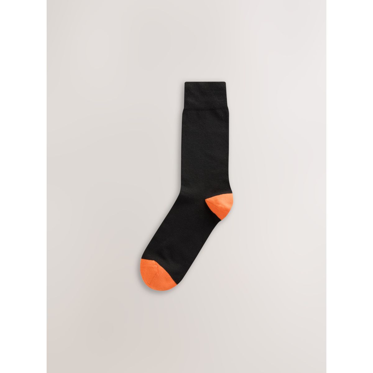 Chaussettes économiques en coton majoritaire semelle intérieure à rayures noires brillantes, NEXT