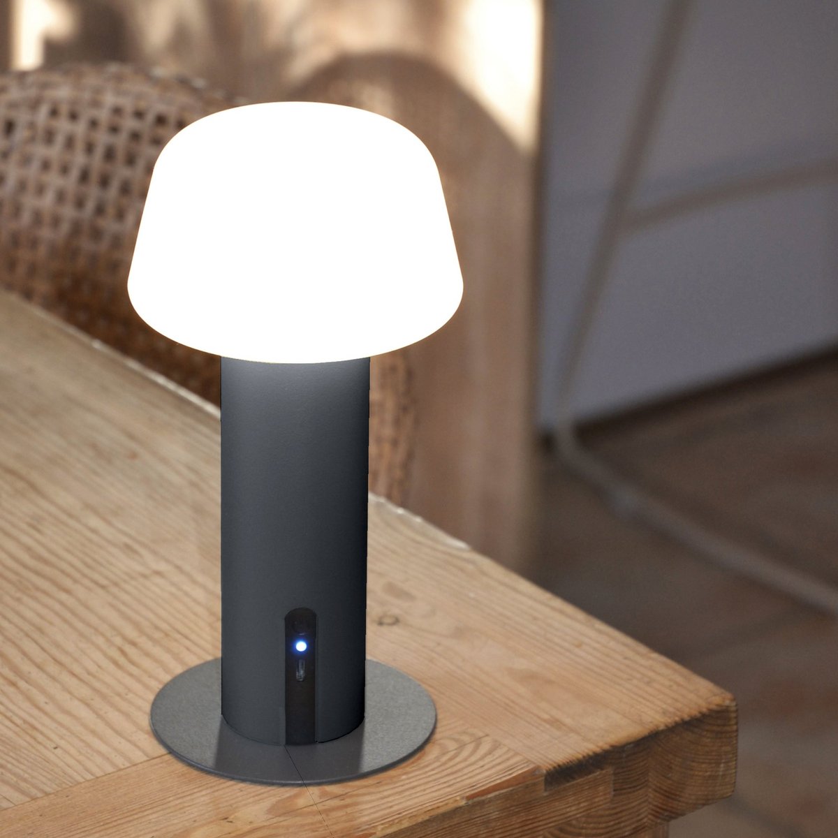Lampe de table sans fil MALO noir, LUMISKY