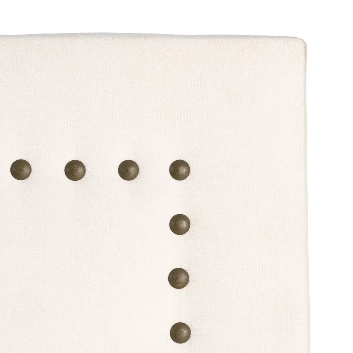Tête de lit classique tissu beige clouté 165x7x130cm beige, WADIGA