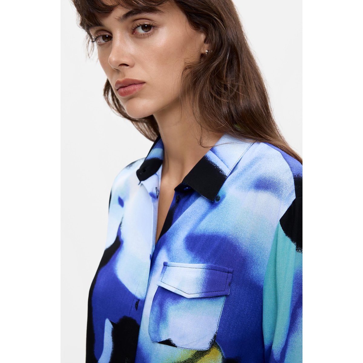 Chemise imprimée Lacroix bleu, DESIGUAL