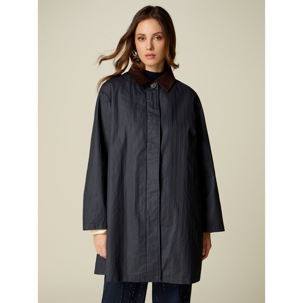 Trench avec intérieur amovible bleu, OLTRE