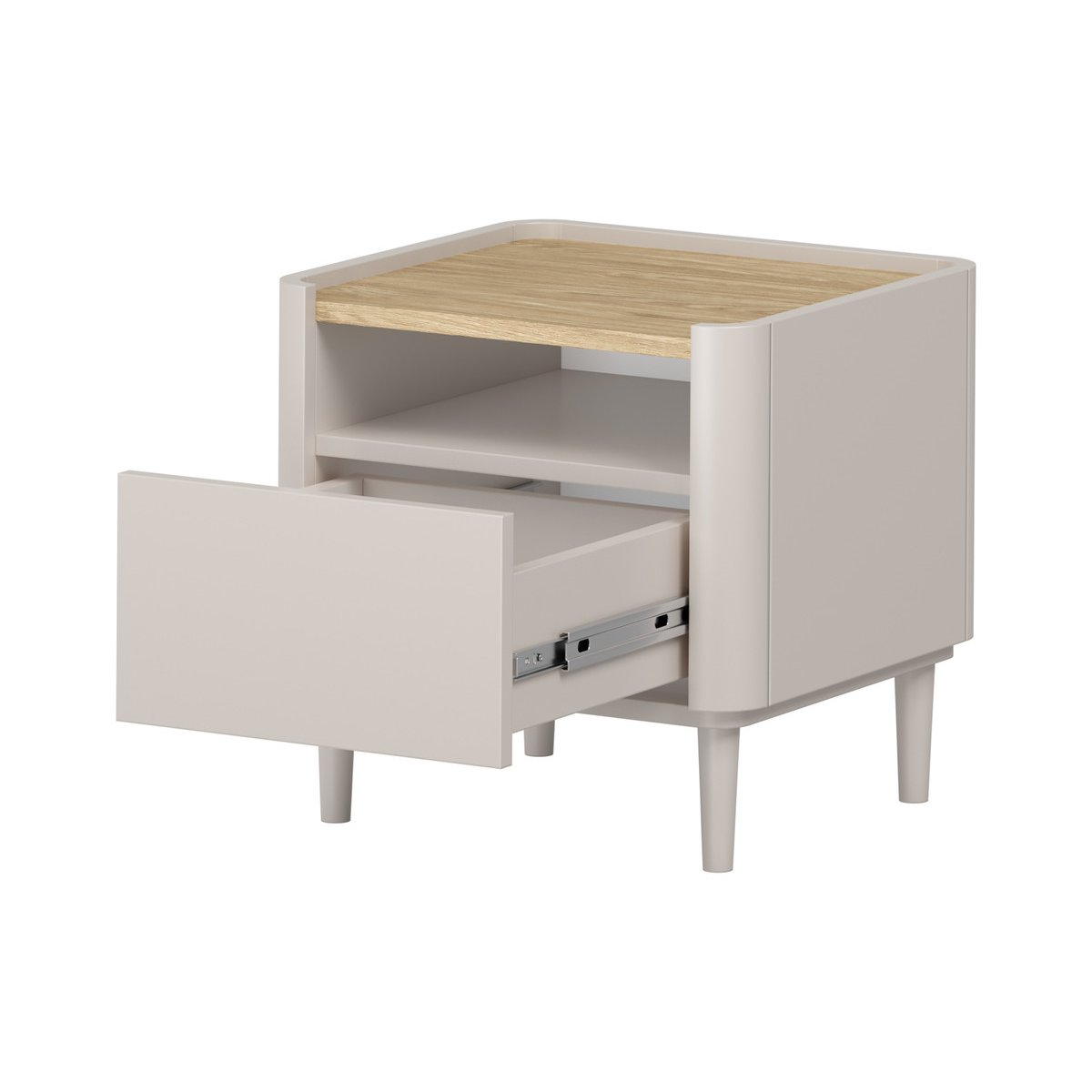 Table de chevet , ANYA beige, BOBOCHIC