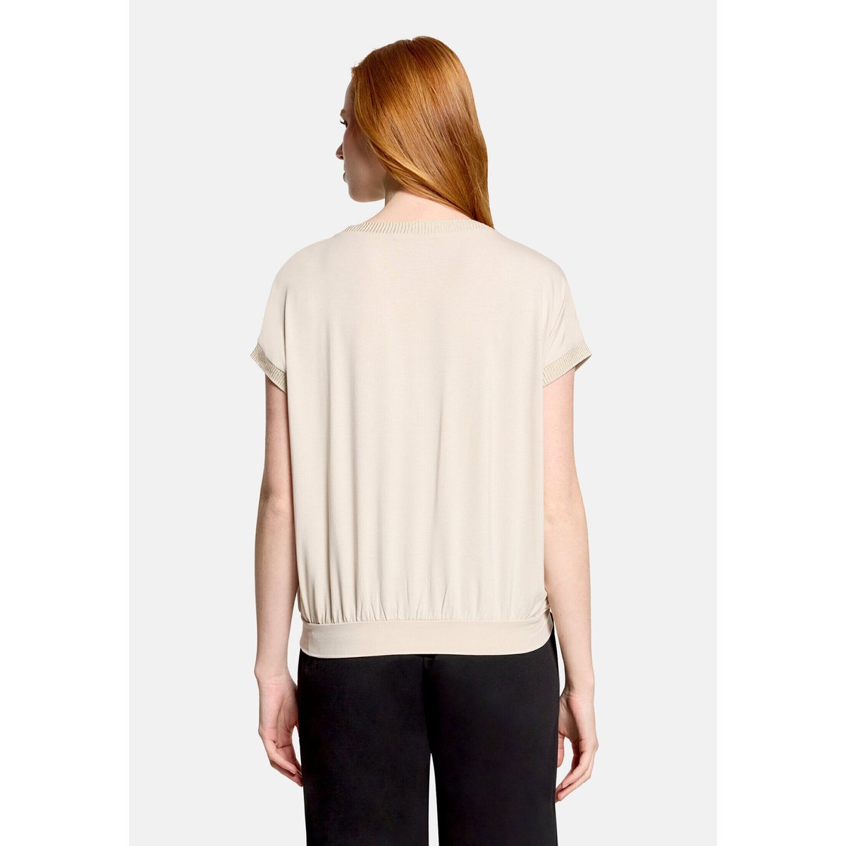 T-shirt façon blouse à broderies gris, BETTY BARCLAY