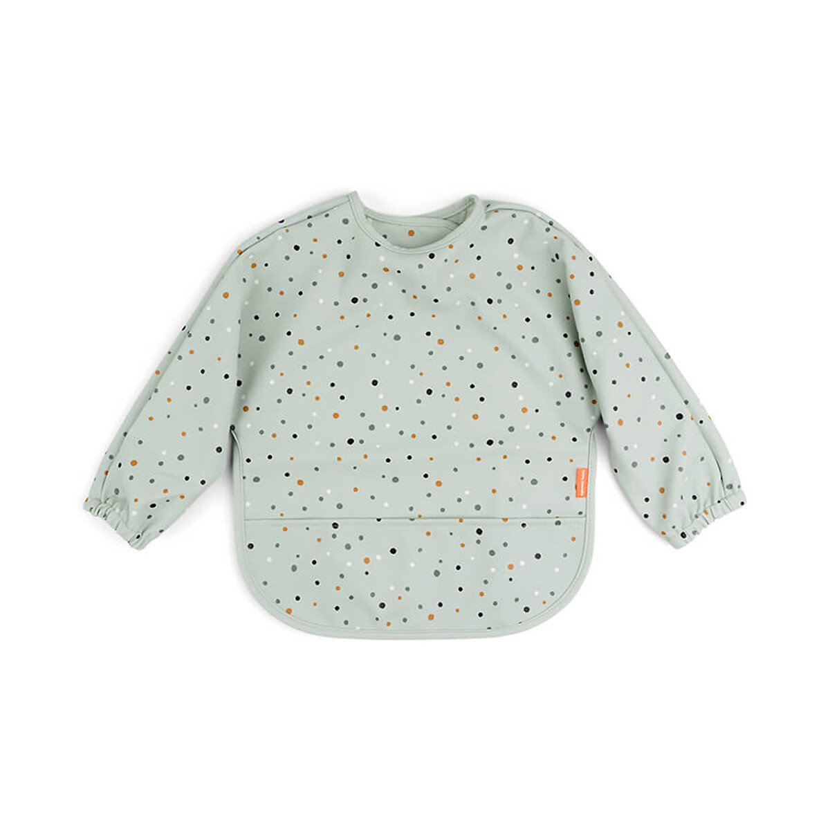 Bavoir manches longues avec poche vert, DONE BY DEER