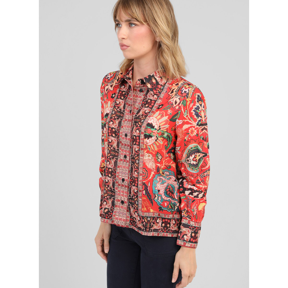 Chemise SARINA aubussy rouge, AN'GE