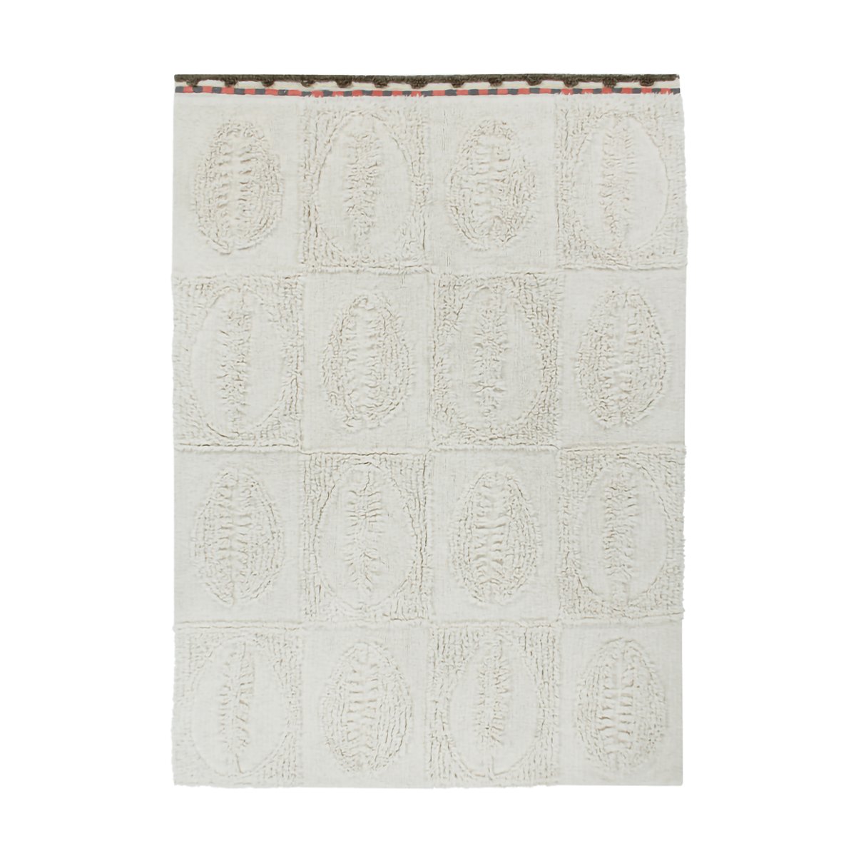 Tapis à laine Rectangulaire BAHARI blanc, LORENA CANALS