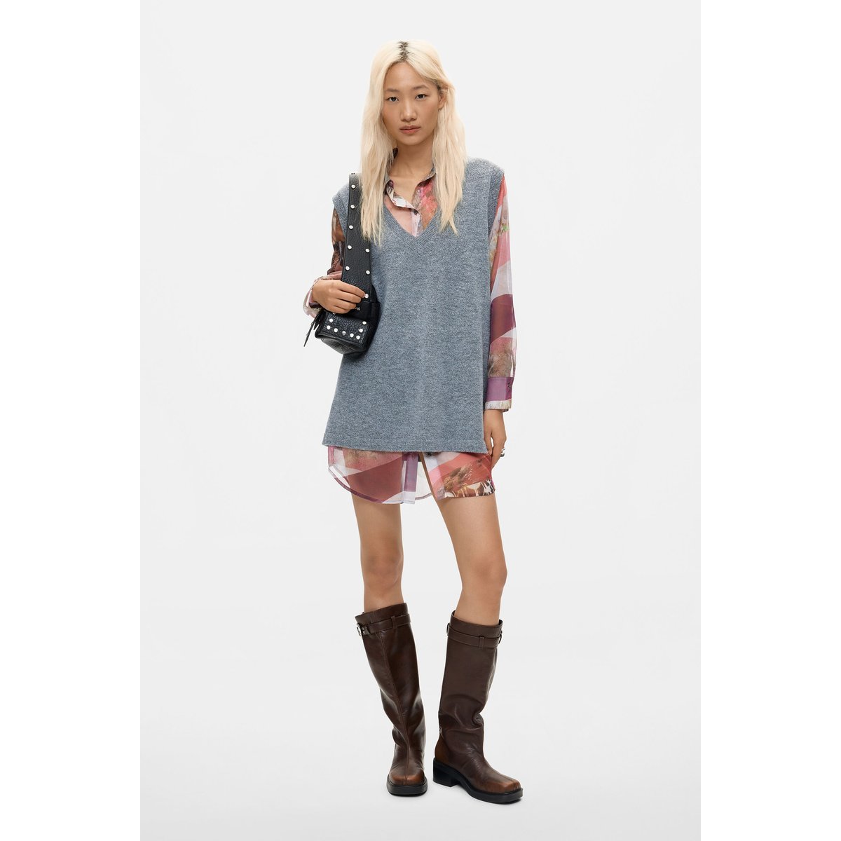 Robe chemise combinée noir, DESIGUAL