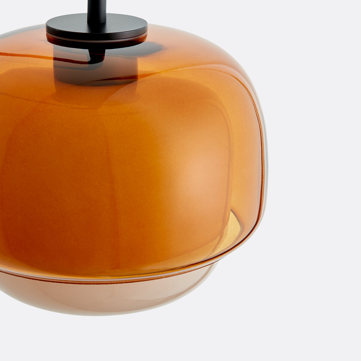 Applique en verre coloré et métal acier, Kinoko orange foncé, LA REDOUTE INTERIEURS