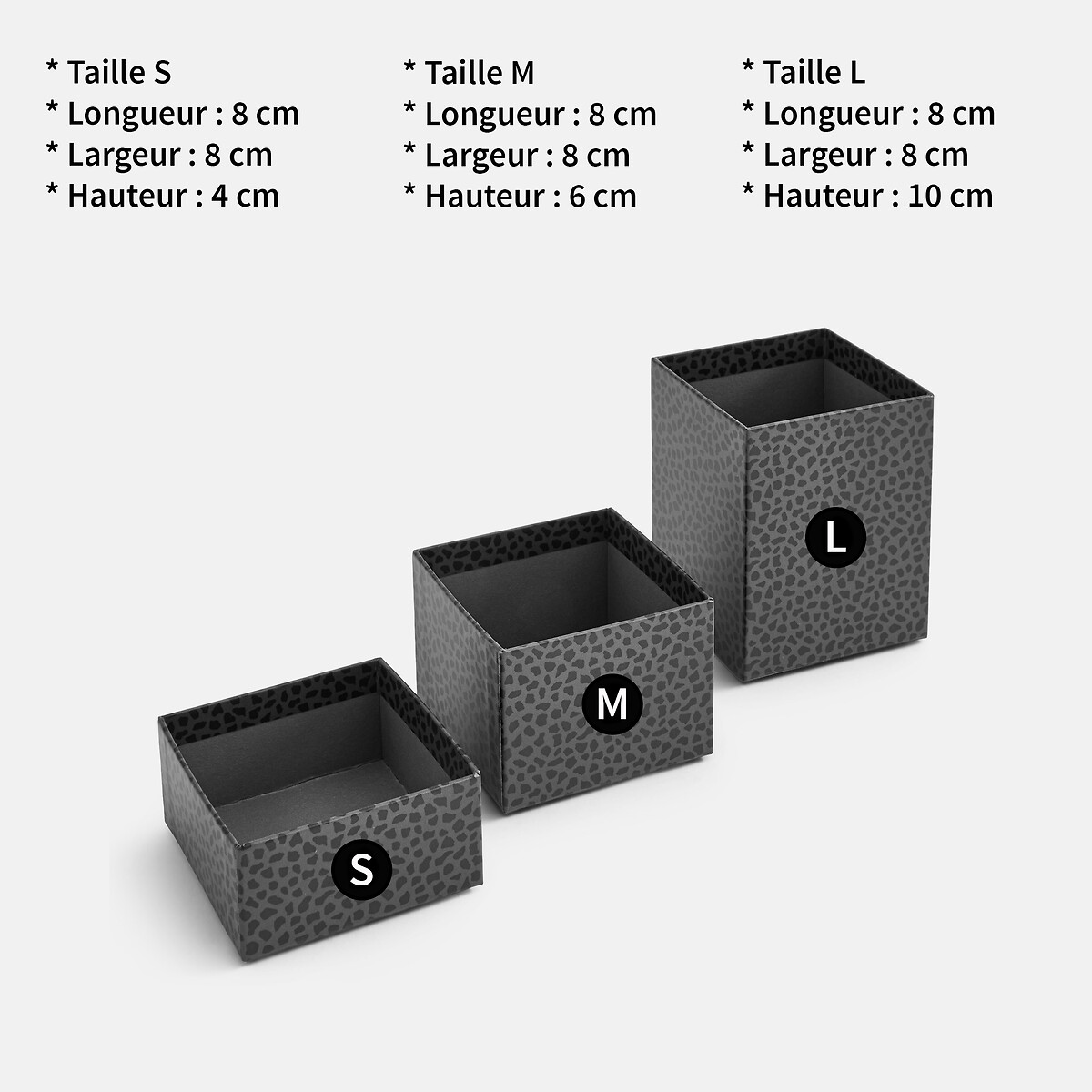 Conjunto de 3 potes para lápis estampados, VOLUTA estampado castanho, LA REDOUTE INTERIEURS